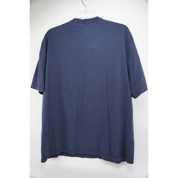 VGC Duluth Trading Mens Henley Shirt Extra Large Blue 40 Grit 100% Cotton - Picture 6 of 6